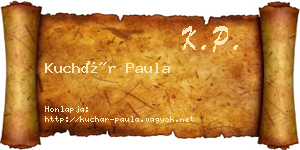 Kuchár Paula névjegykártya